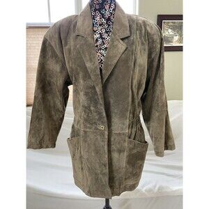 M. Julian Vintage Taupe/Tan Suede Leather and Lined Jacket Size M